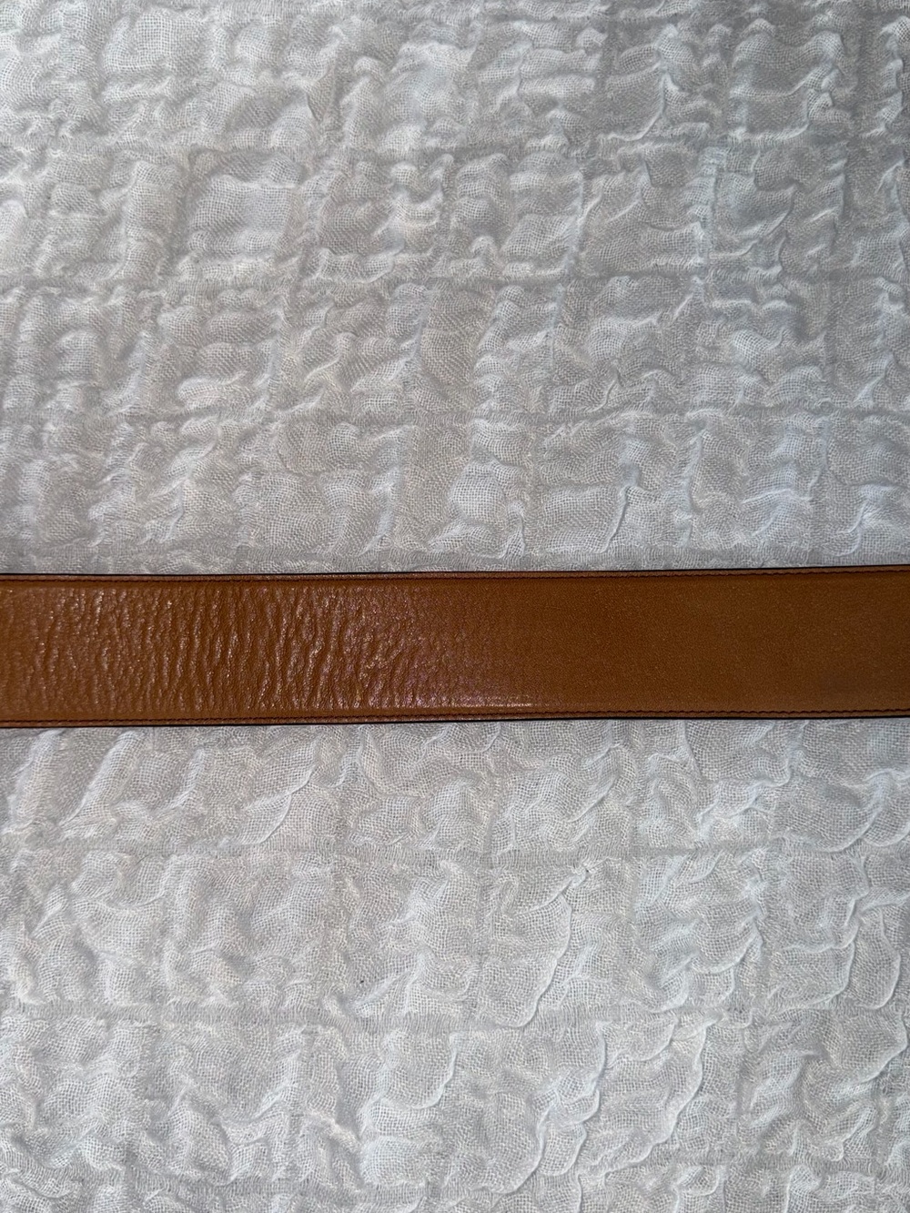 Ann Taylor 100% Leather Belt Gold Buckle with Navy and Cream Accents - Picture 8 of 11